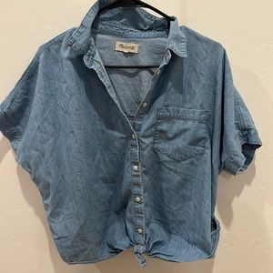 Madewell denim button down top